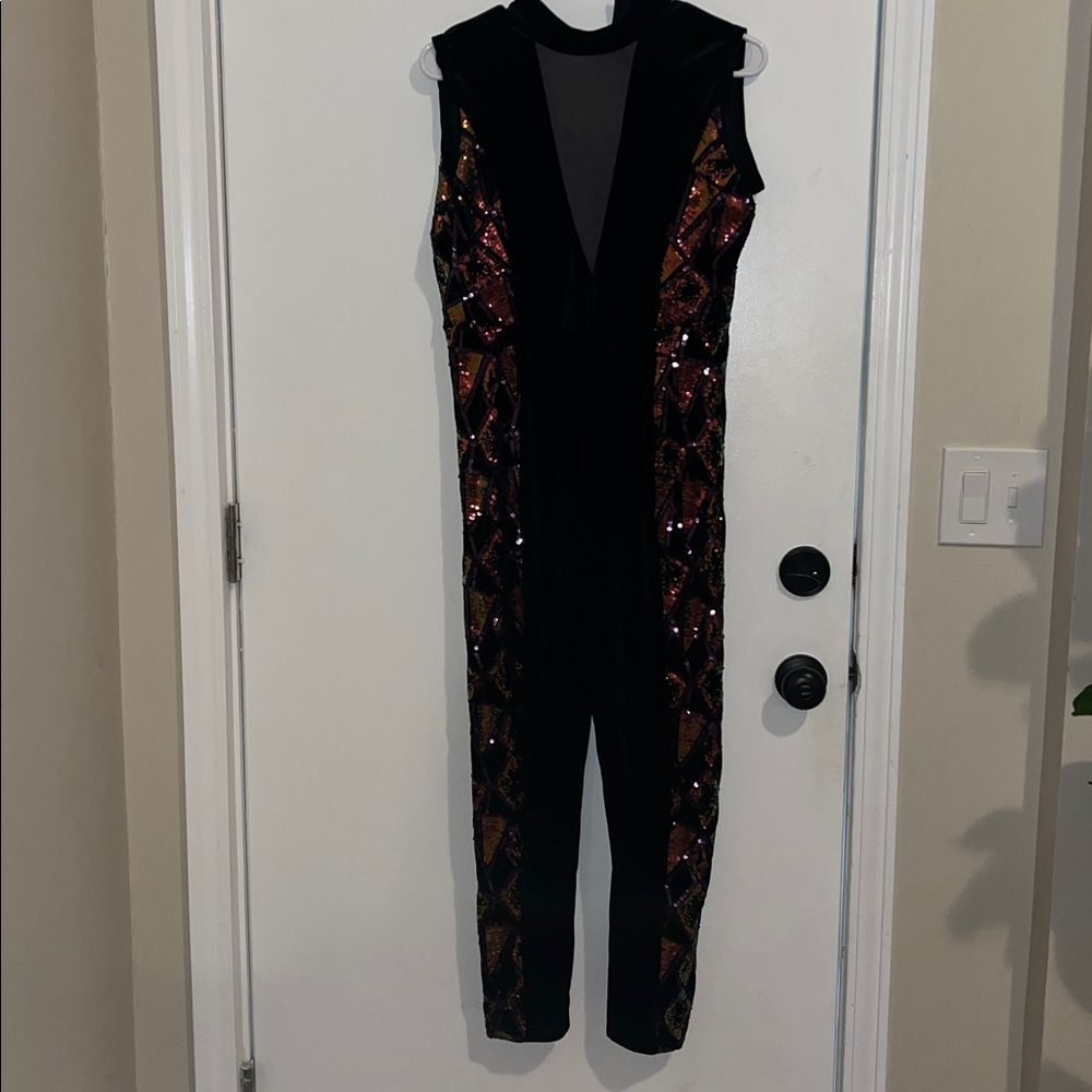 A wish come true Sequin Black Jumpsuit Dance Costume